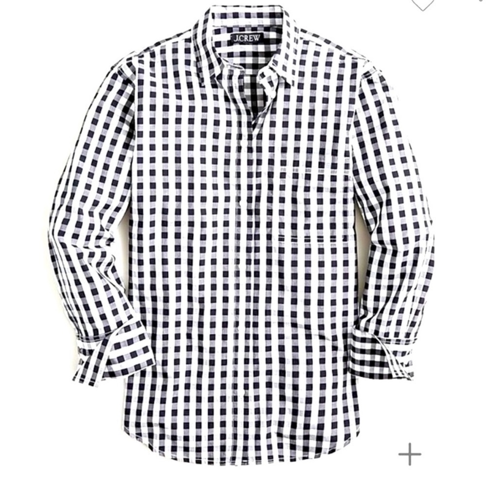 J. Crew Garcon Gingham Blouse in cotton poplin 4